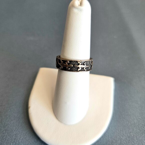 Sterling silver ring with lizards design. - Picture 2 of 8